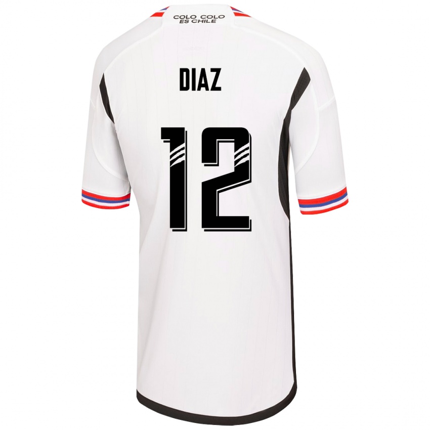 Pánské Javiera Díaz #12 Bílý Domů Hráčské Dresy 2023/24 Dres