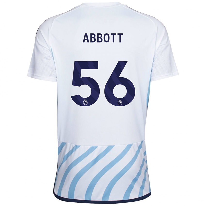 Pánské Zach Abbott #56 Bílá Modrá Daleko Hráčské Dresy 2023/24 Dres