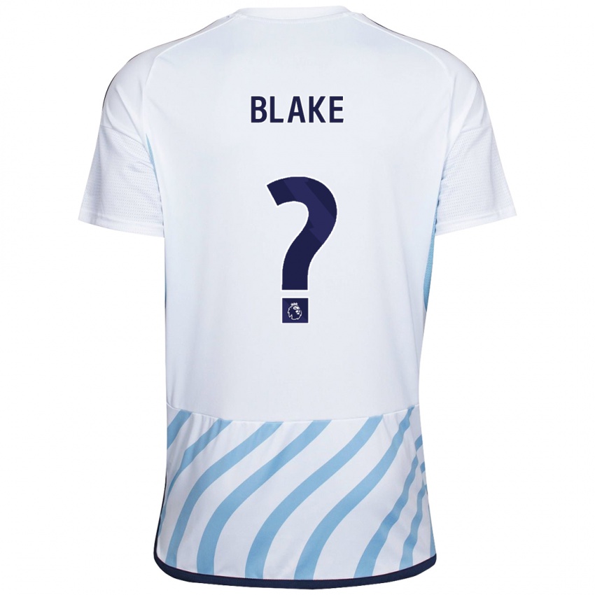 Pánské Zyan Blake #0 Bílá Modrá Daleko Hráčské Dresy 2023/24 Dres