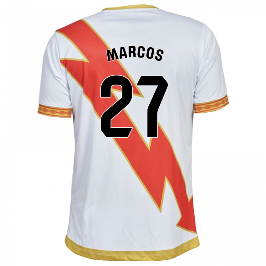 Dámské Álvaro Marcos #27 Bílý Domů Hráčské Dresy 2023/24 Dres