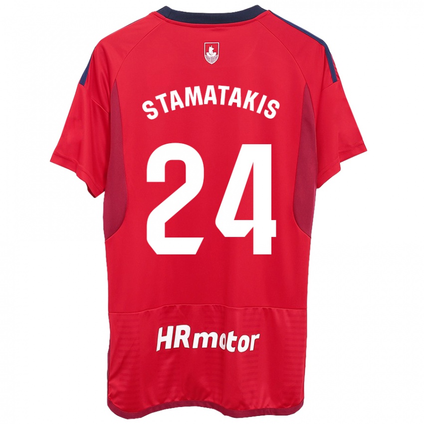 Dámské Dimitrios Stamatakis #24 Červené Domů Hráčské Dresy 2023/24 Dres