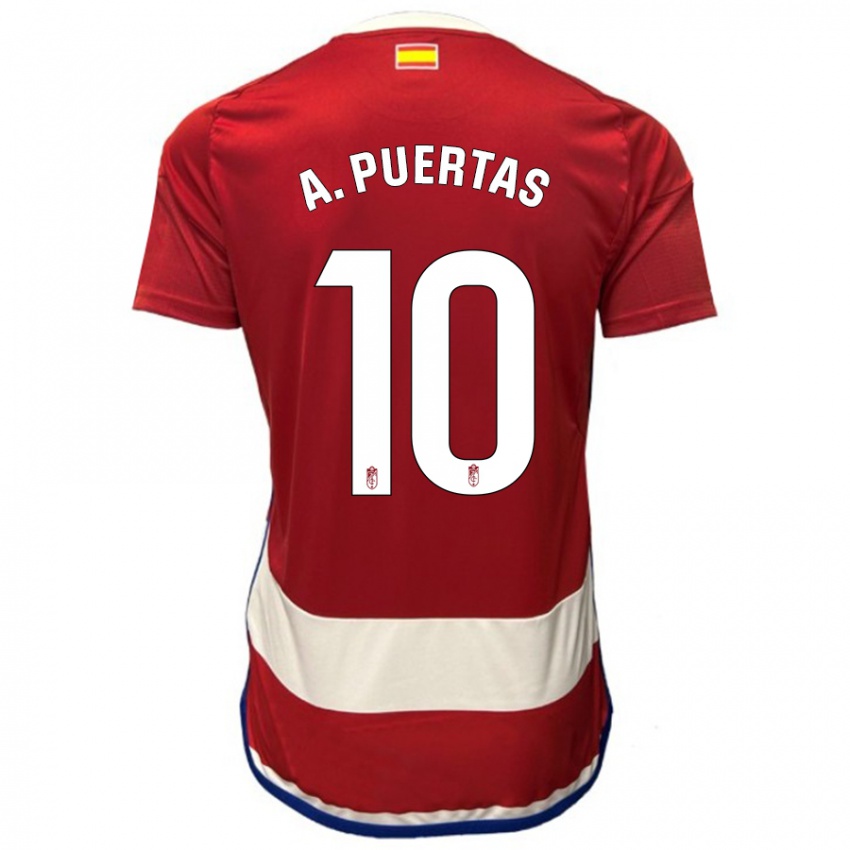 Dámské Antonio Puertas #10 Červené Domů Hráčské Dresy 2023/24 Dres
