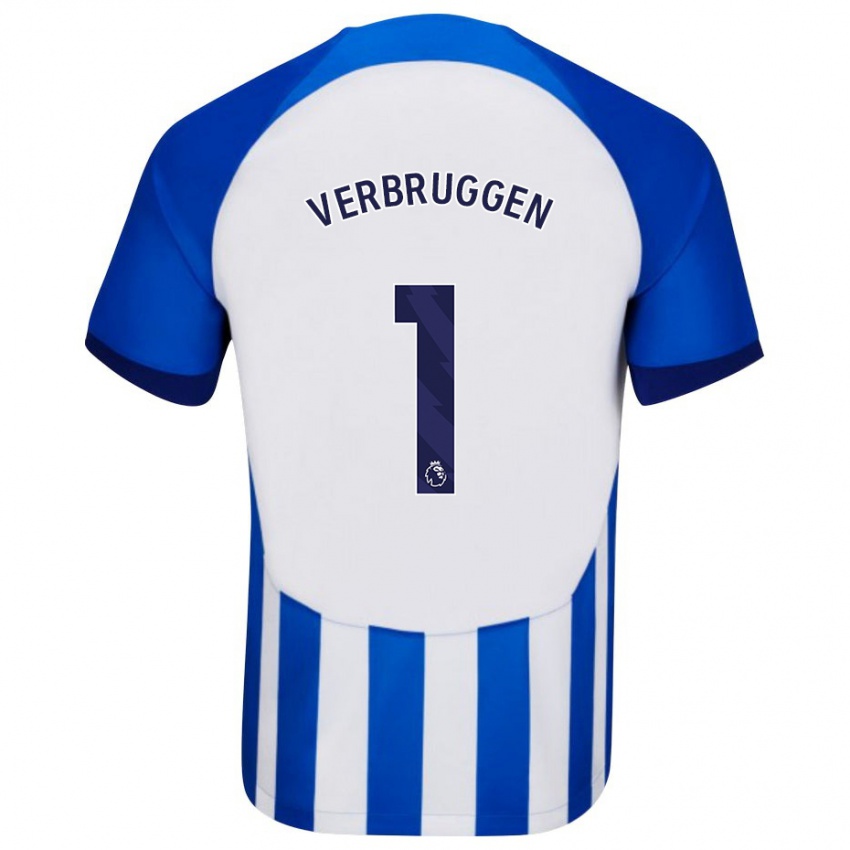 Dámské Bart Verbruggen #1 Modrý Domů Hráčské Dresy 2023/24 Dres