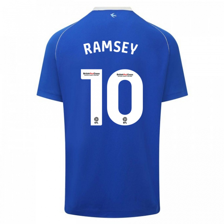 Dámské Aaron Ramsey #10 Modrý Domů Hráčské Dresy 2023/24 Dres
