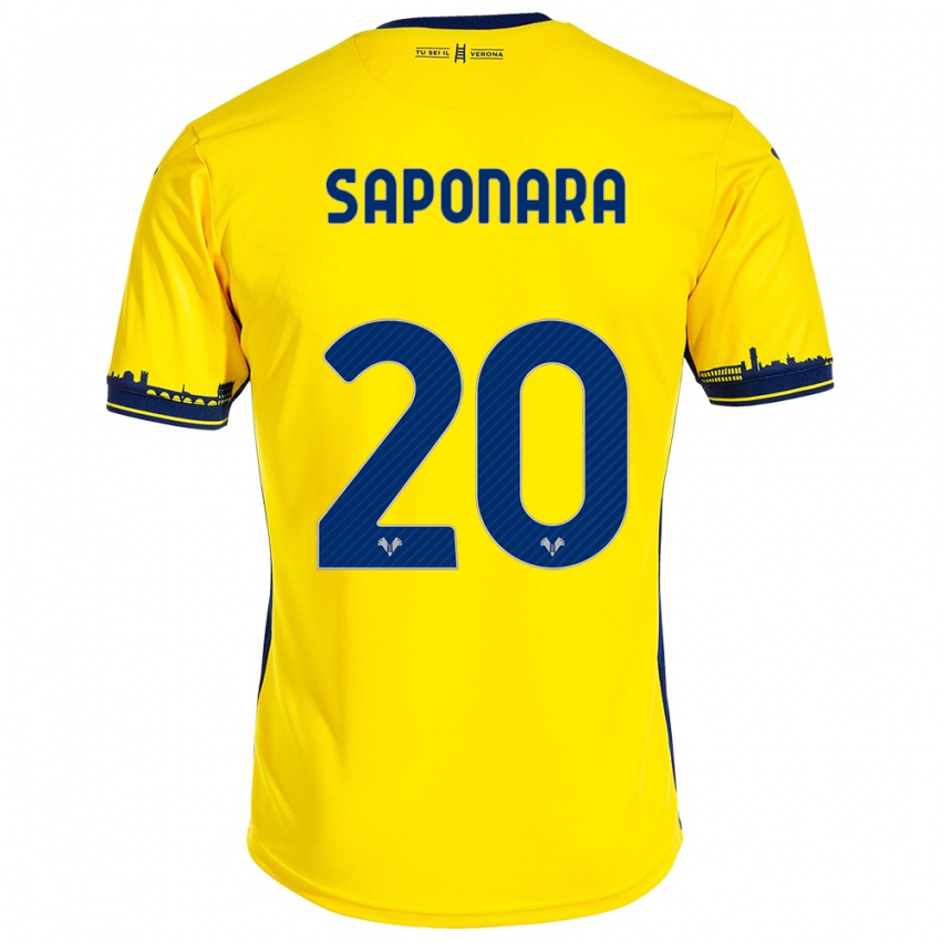 Dámské Riccardo Saponara #20 Žlutá Daleko Hráčské Dresy 2023/24 Dres