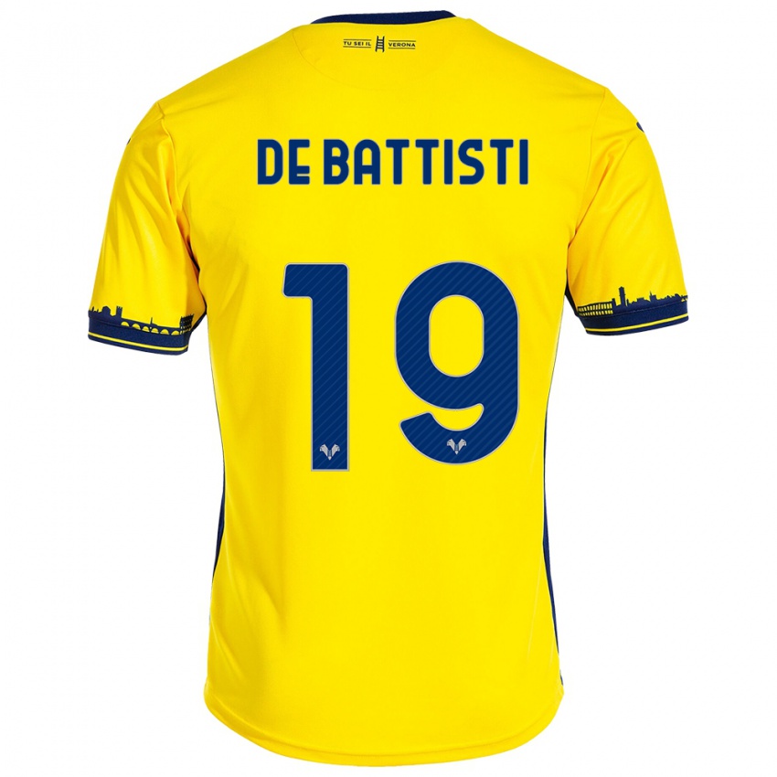Dámské Davide De Battisti #19 Žlutá Daleko Hráčské Dresy 2023/24 Dres
