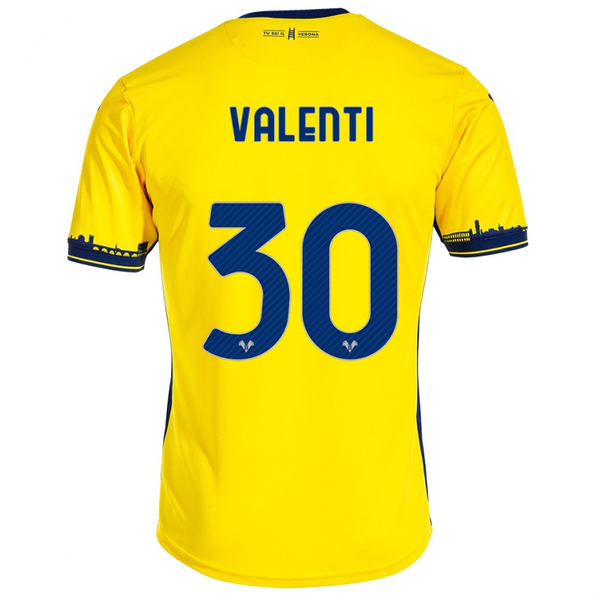 Dámské Francesco Valenti #30 Žlutá Daleko Hráčské Dresy 2023/24 Dres