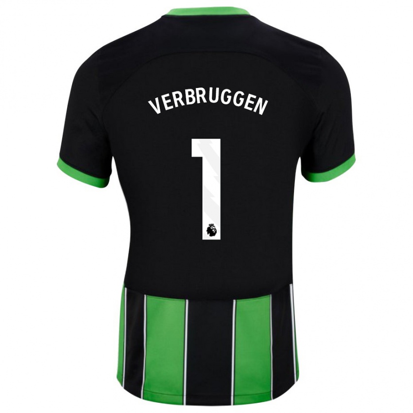 Dámské Bart Verbruggen #1 Černá Zelená Daleko Hráčské Dresy 2023/24 Dres