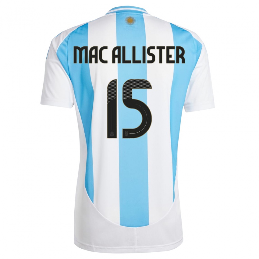 Dětské Argentina Alexis Mac Allister #15 Bílá Modrá Domů Hráčské Dresy 24-26 Dres