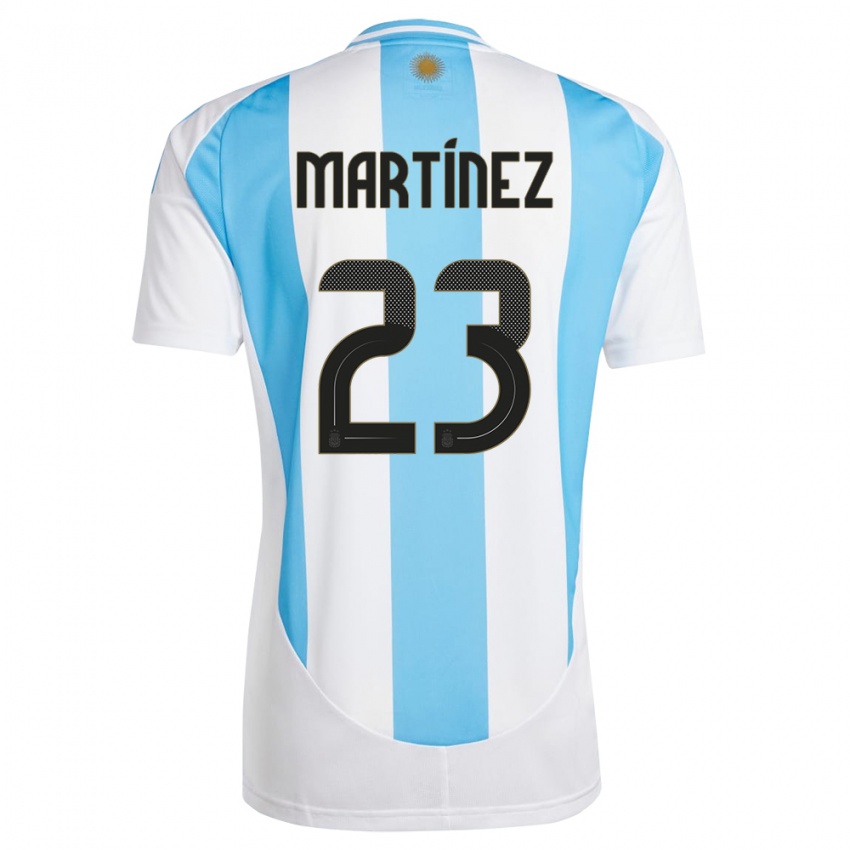 Dětské Argentina Emiliano Martinez #23 Bílá Modrá Domů Hráčské Dresy 24-26 Dres