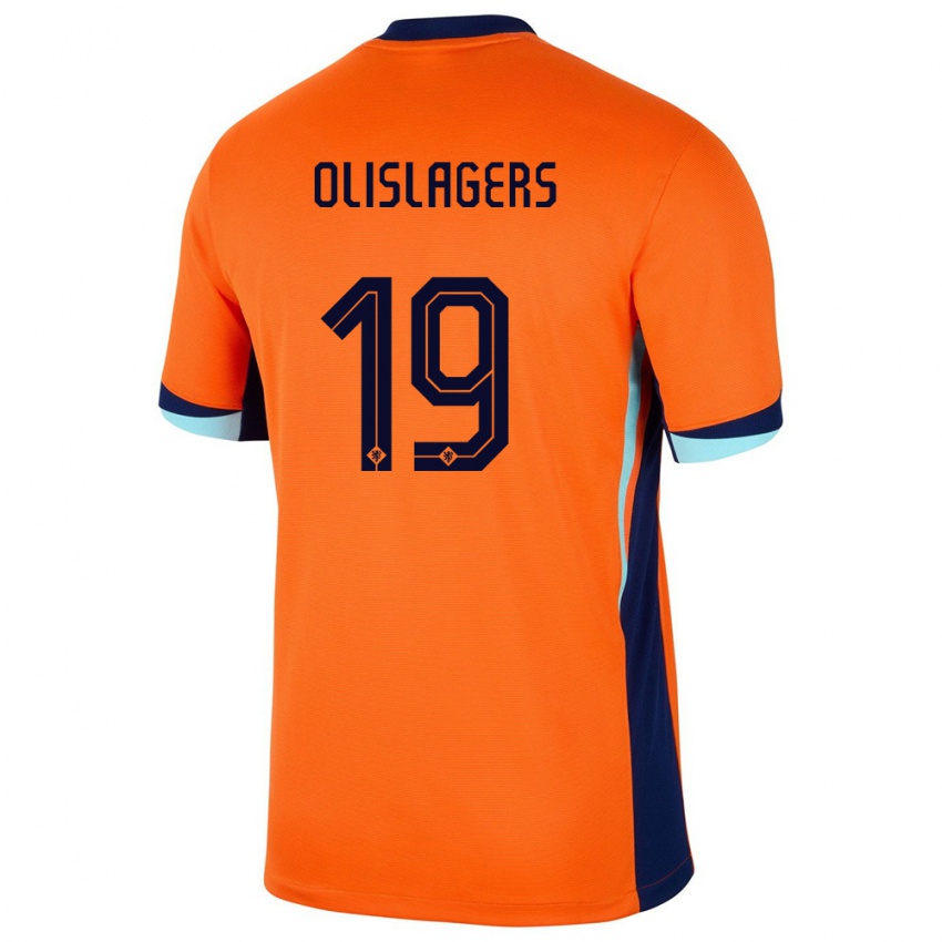 Dětské Nizozemsko Marisa Olislagers #19 Oranžový Domů Hráčské Dresy 24-26 Dres