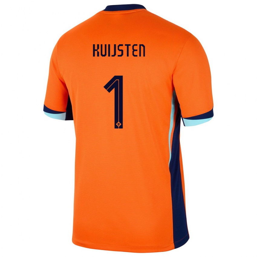 Dětské Nizozemsko Tristan Kuijsten #1 Oranžový Domů Hráčské Dresy 24-26 Dres