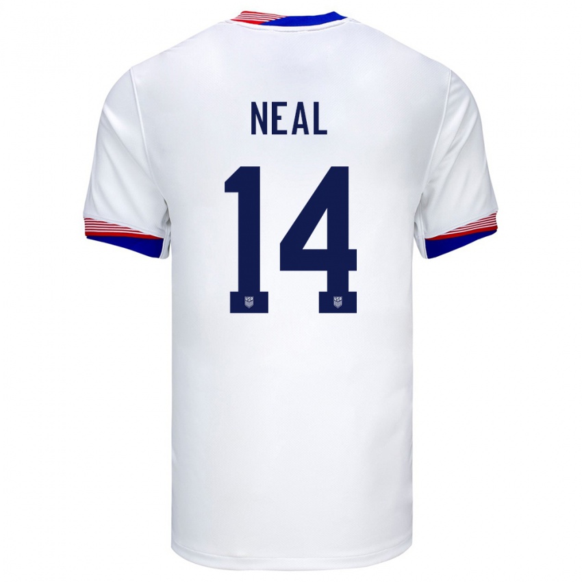 Dětské Spojené Státy Americké Jalen Neal #14 Bílý Domů Hráčské Dresy 24-26 Dres