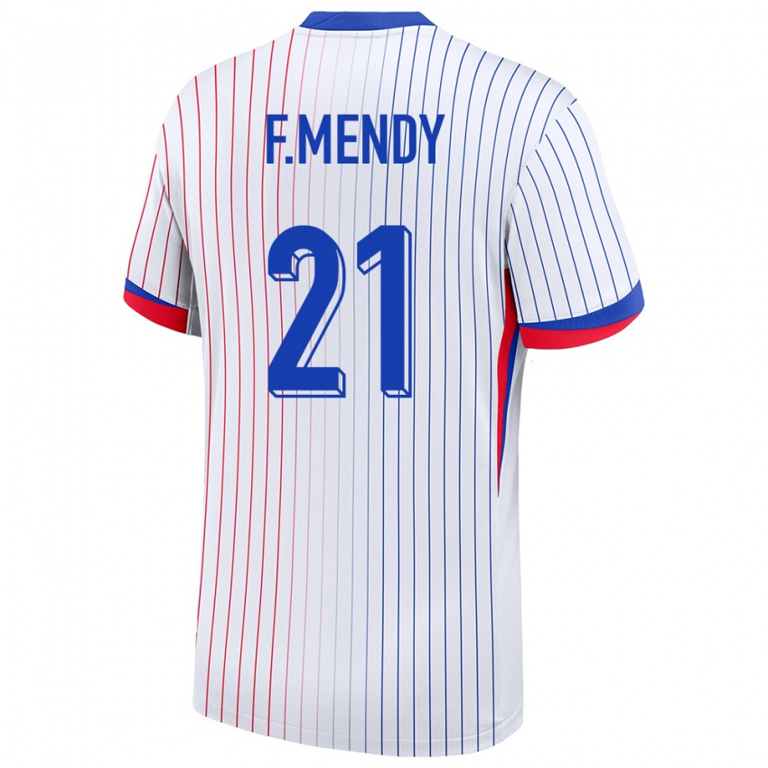 Dětské Francie Ferland Mendy #21 Bílý Daleko Hráčské Dresy 24-26 Dres
