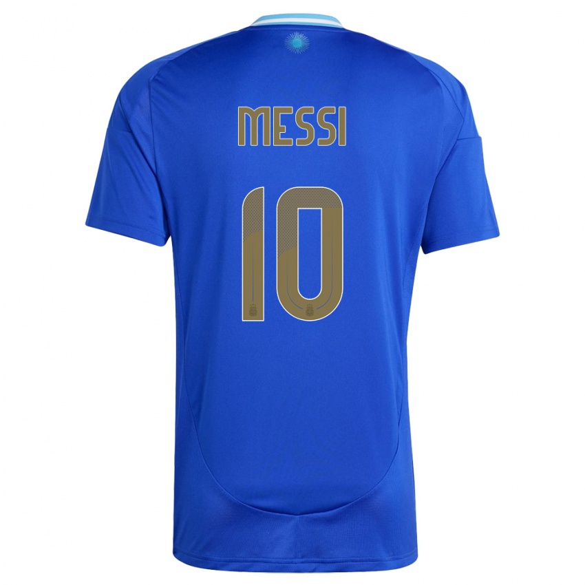 Dětské Argentina Lionel Messi #10 Modrý Daleko Hráčské Dresy 24-26 Dres