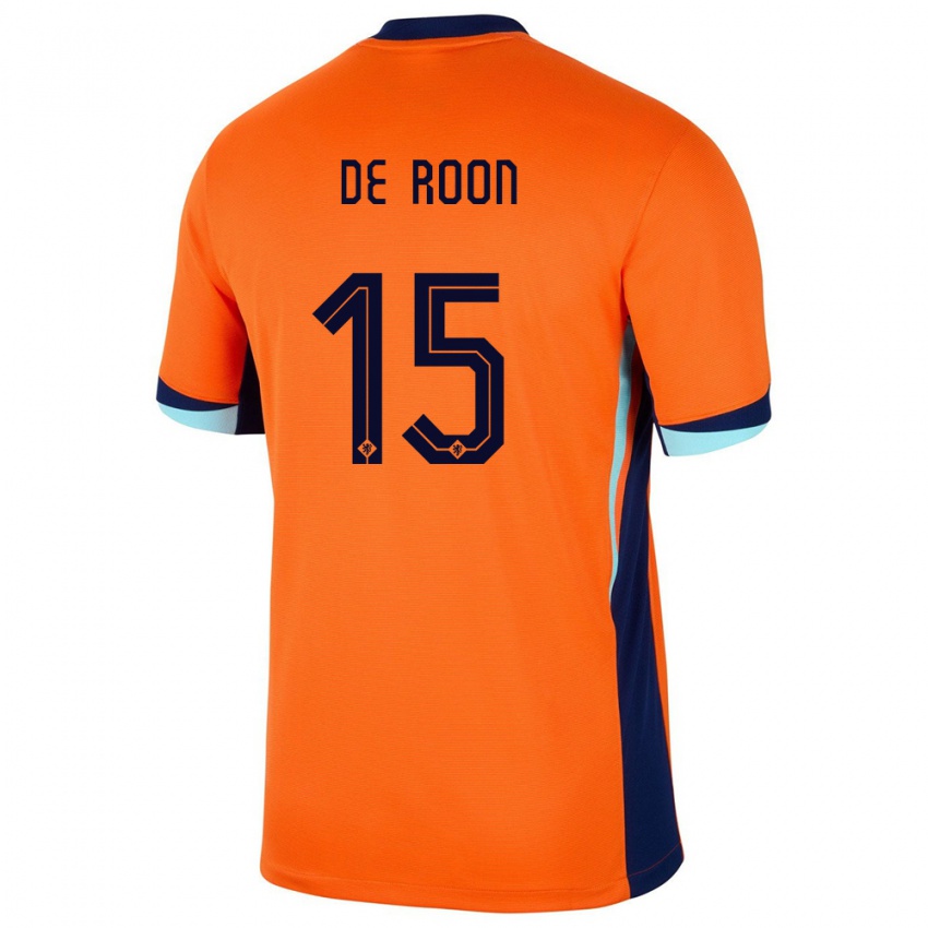 Pánské Nizozemsko Marten De Roon #15 Oranžový Domů Hráčské Dresy 24-26 Dres