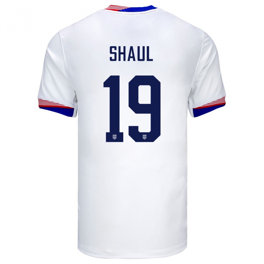 Pánské Spojené Státy Americké Ian Shaul #19 Bílý Domů Hráčské Dresy 24-26 Dres