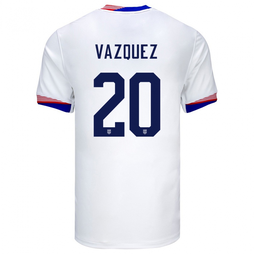 Pánské Spojené Státy Americké David Vazquez #20 Bílý Domů Hráčské Dresy 24-26 Dres