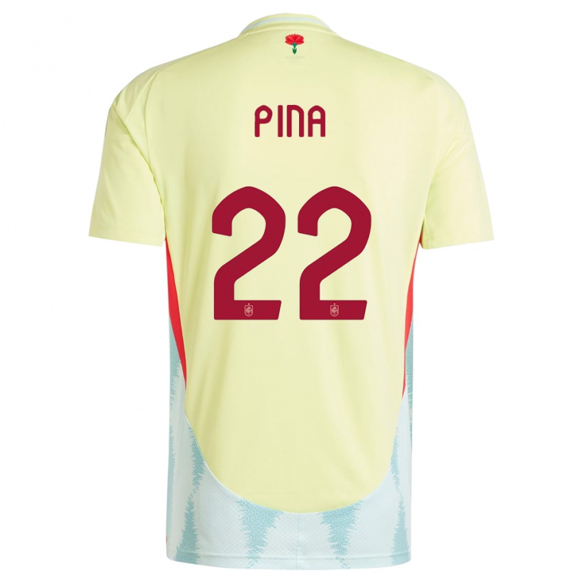 Pánské Španělsko Claudia Pina #22 Žlutá Daleko Hráčské Dresy 24-26 Dres