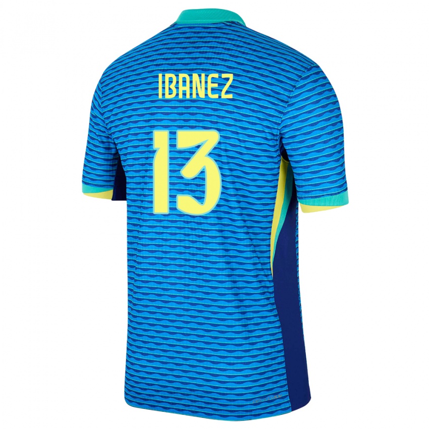 Pánské Brazílie Roger Ibanez #13 Modrý Daleko Hráčské Dresy 24-26 Dres