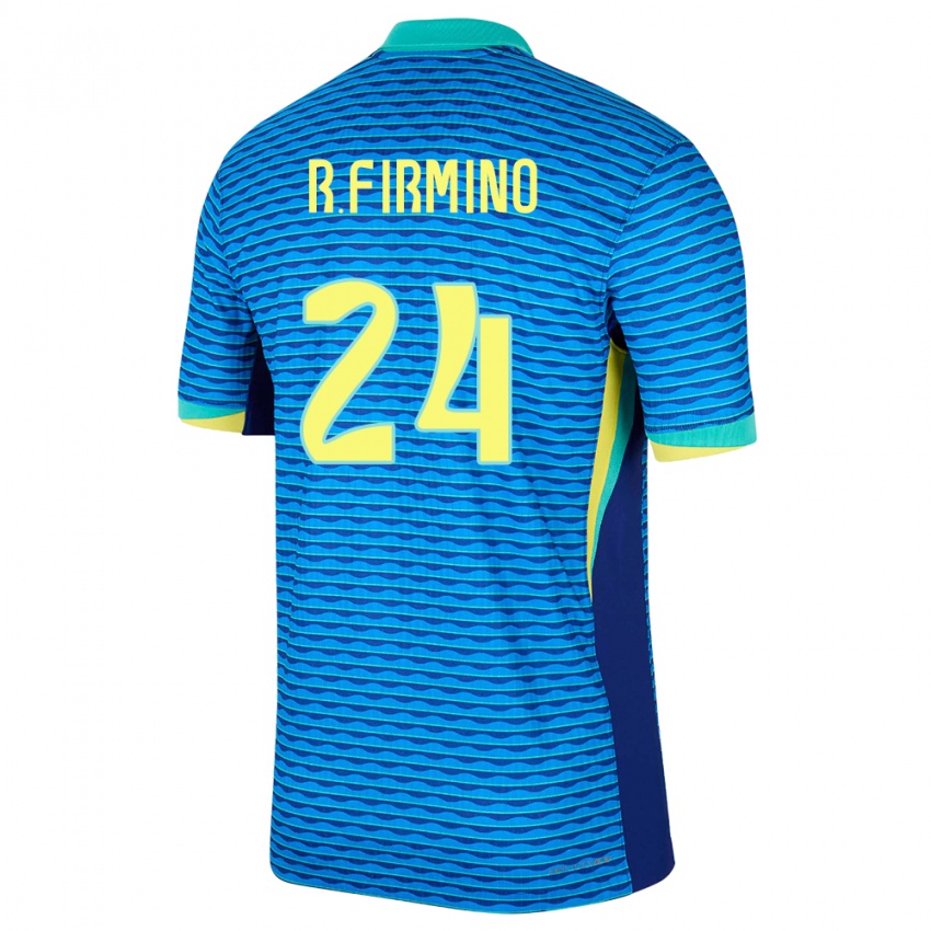 Pánské Brazílie Roberto Firmino #24 Modrý Daleko Hráčské Dresy 24-26 Dres