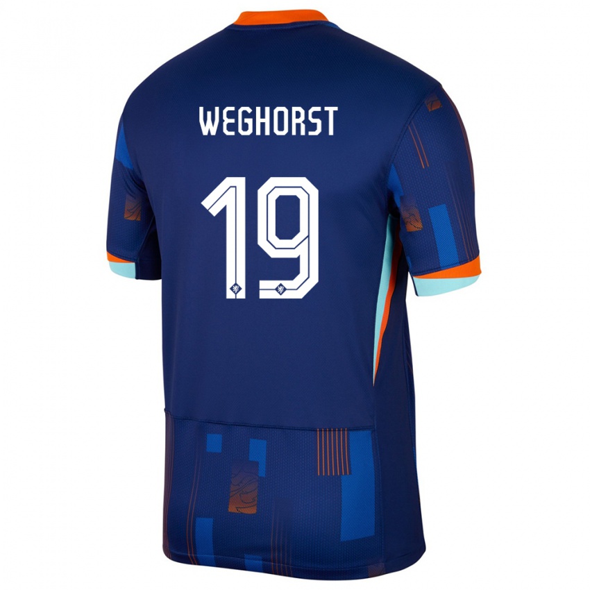 Pánské Nizozemsko Wout Weghorst #19 Modrý Daleko Hráčské Dresy 24-26 Dres
