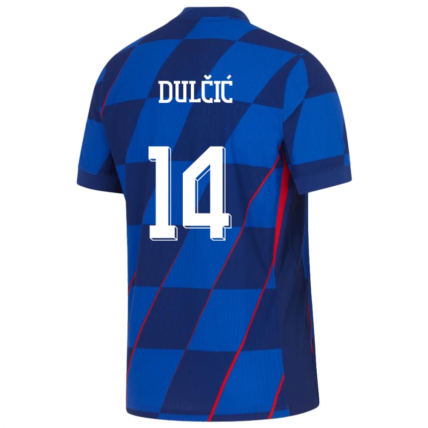 Pánské Chorvatsko Antonia Dulcic #14 Modrý Daleko Hráčské Dresy 24-26 Dres