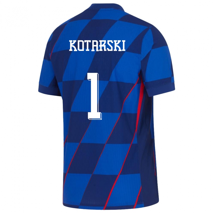 Pánské Chorvatsko Dominik Kotarski #1 Modrý Daleko Hráčské Dresy 24-26 Dres