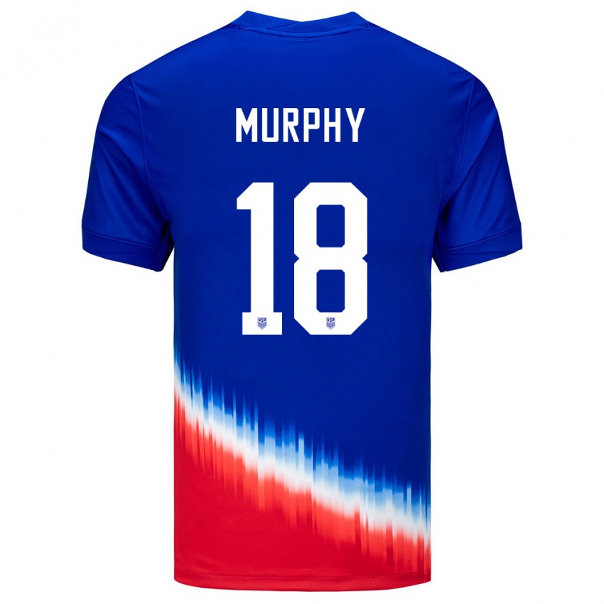 Pánské Spojené Státy Americké Casey Murphy #18 Modrý Daleko Hráčské Dresy 24-26 Dres
