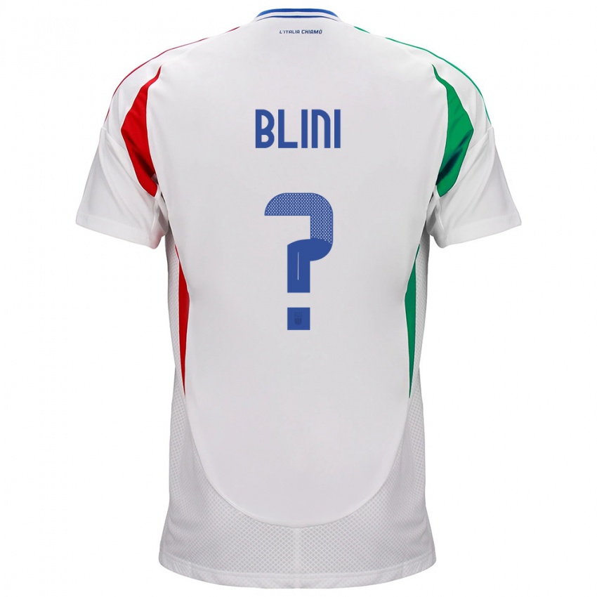 Pánské Itálie Oliver Blini #0 Bílý Daleko Hráčské Dresy 24-26 Dres