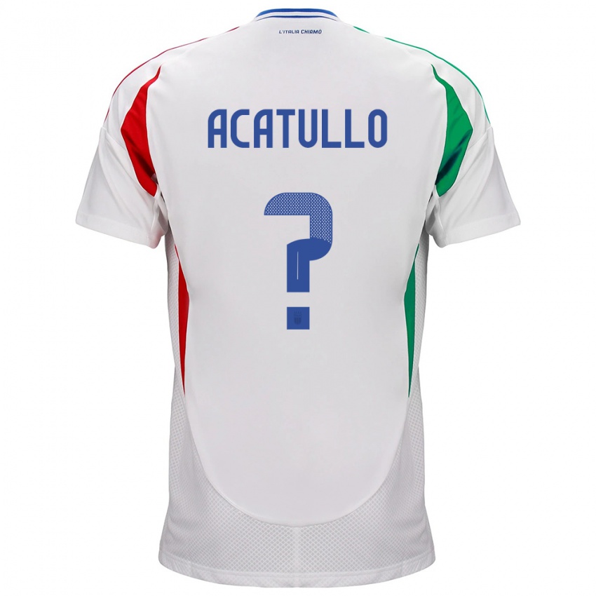 Pánské Itálie Cristian Acatullo #0 Bílý Daleko Hráčské Dresy 24-26 Dres