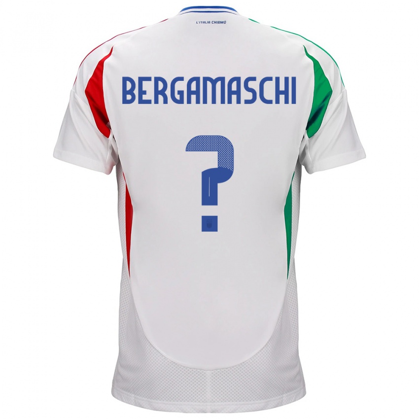 Pánské Itálie Valentina Bergamaschi #0 Bílý Daleko Hráčské Dresy 24-26 Dres