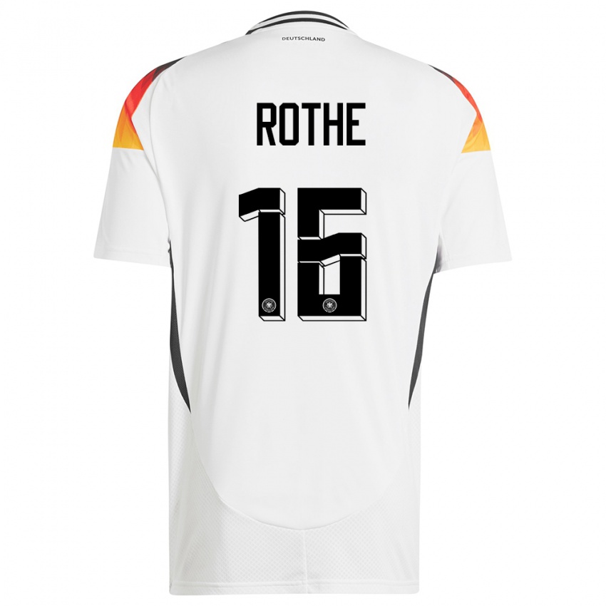Dámské Německo Tom Rothe #16 Bílý Domů Hráčské Dresy 24-26 Dres