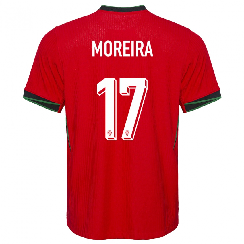 Dámské Portugalsko Afonso Moreira #17 Červené Domů Hráčské Dresy 24-26 Dres
