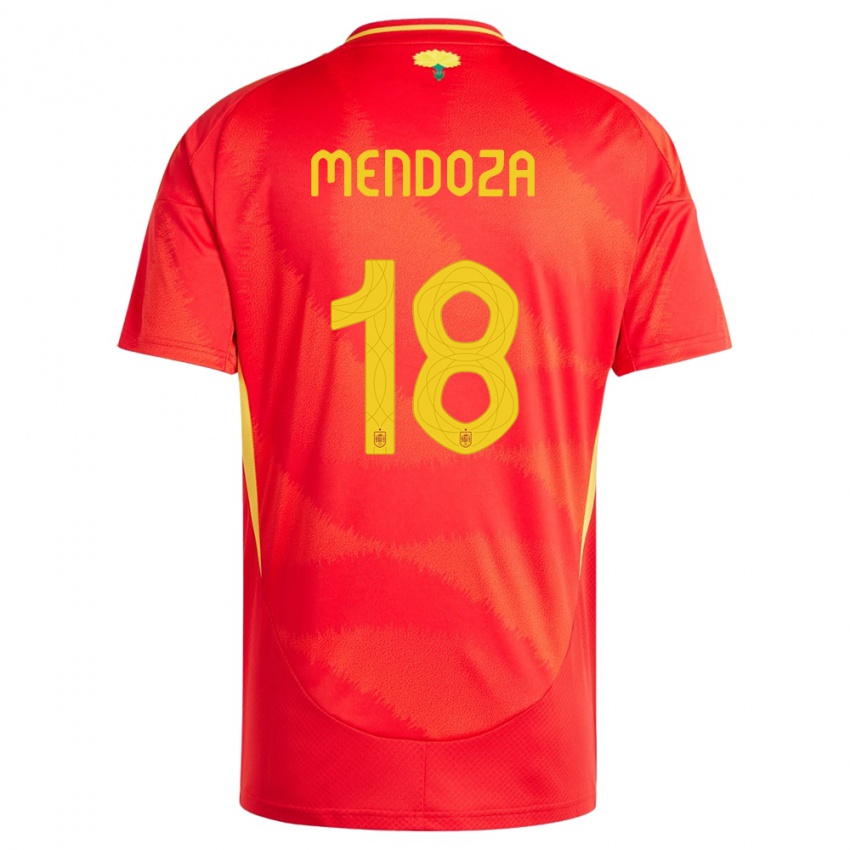 Dámské Španělsko Rodrigo Mendoza #18 Červené Domů Hráčské Dresy 24-26 Dres