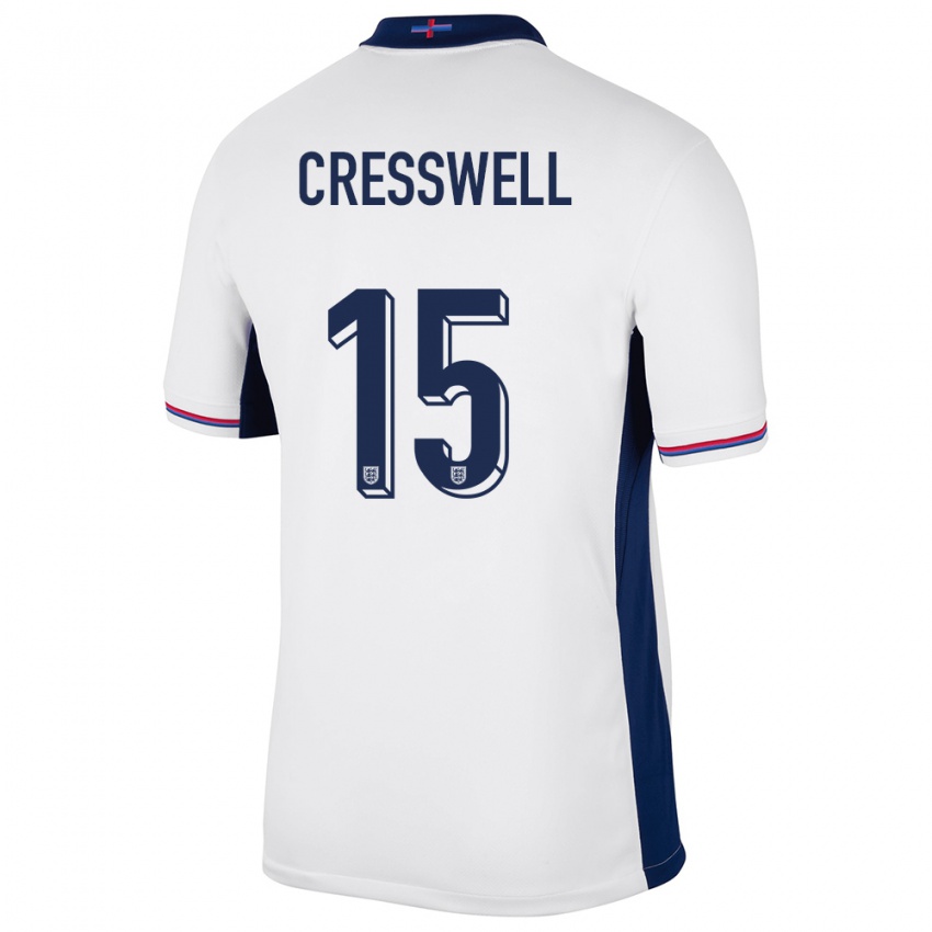 Dámské Anglie Charlie Cresswell #15 Bílý Domů Hráčské Dresy 24-26 Dres