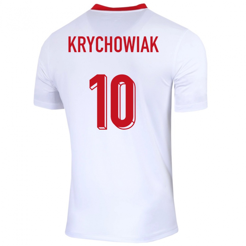Dámské Polsko Grzegorz Krychowiak #10 Bílý Domů Hráčské Dresy 24-26 Dres