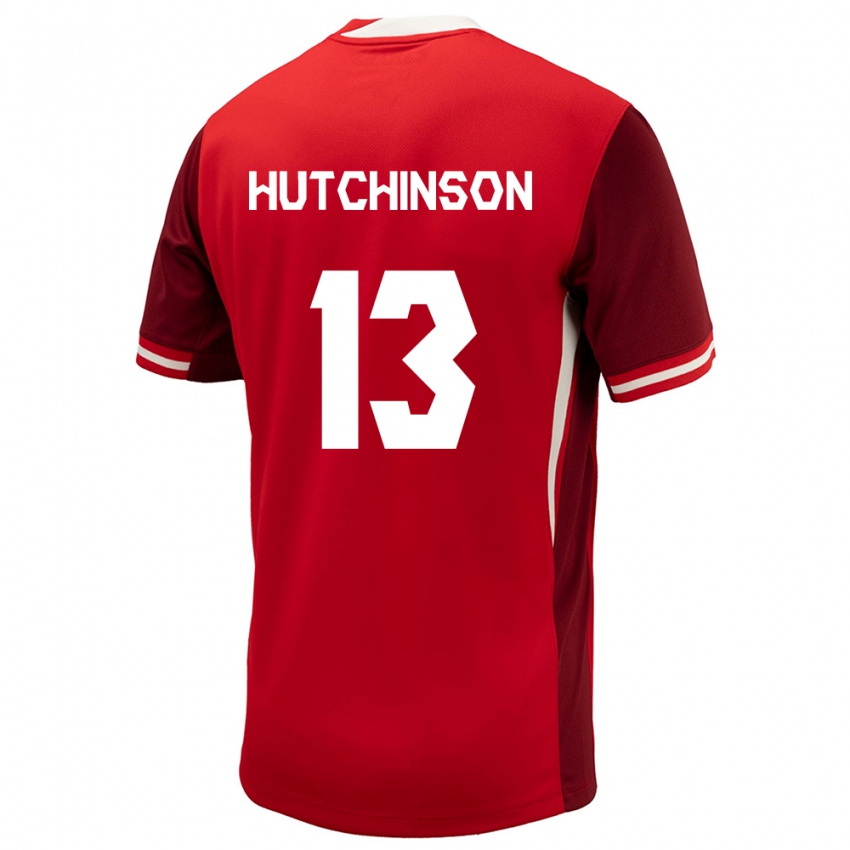 Dámské Kanada Atiba Hutchinson #13 Červené Domů Hráčské Dresy 24-26 Dres