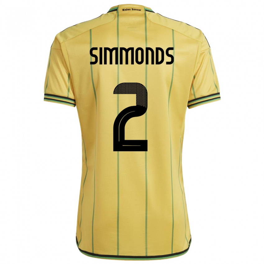 Dámské Jamajka Nicholas Simmonds #2 Žlutá Domů Hráčské Dresy 24-26 Dres