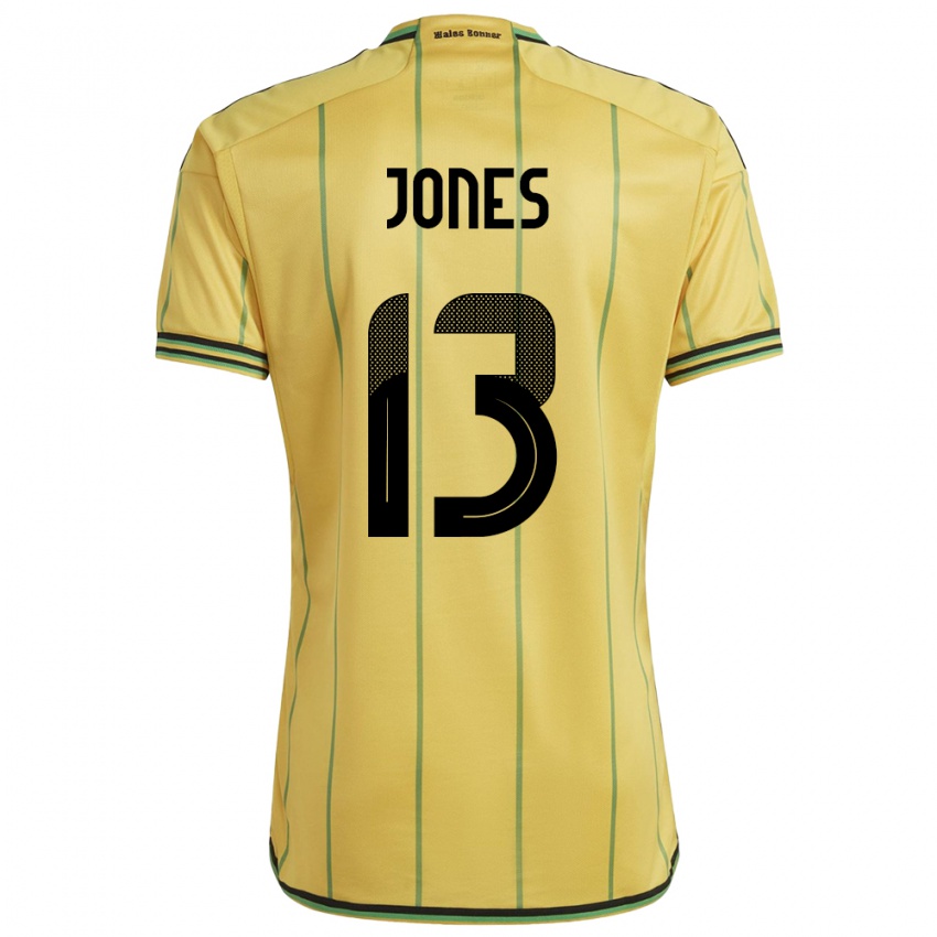 Dámské Jamajka Javanae Jones #13 Žlutá Domů Hráčské Dresy 24-26 Dres