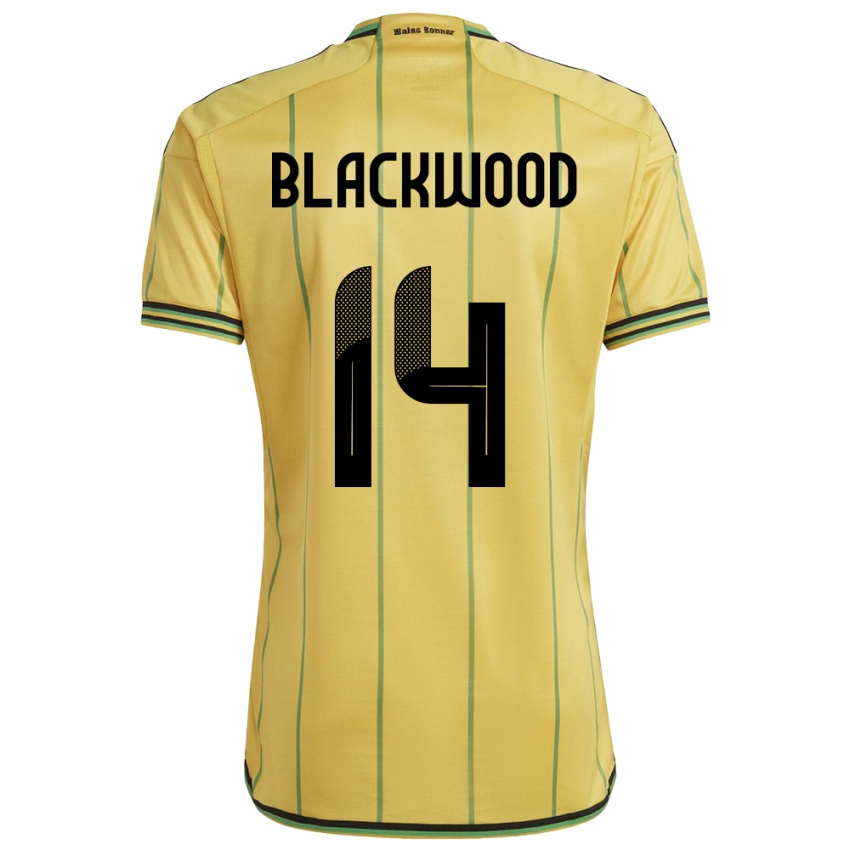 Dámské Jamajka Deneisha Blackwood #14 Žlutá Domů Hráčské Dresy 24-26 Dres
