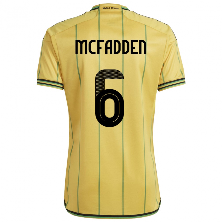 Dámské Jamajka Logan Mcfadden #6 Žlutá Domů Hráčské Dresy 24-26 Dres