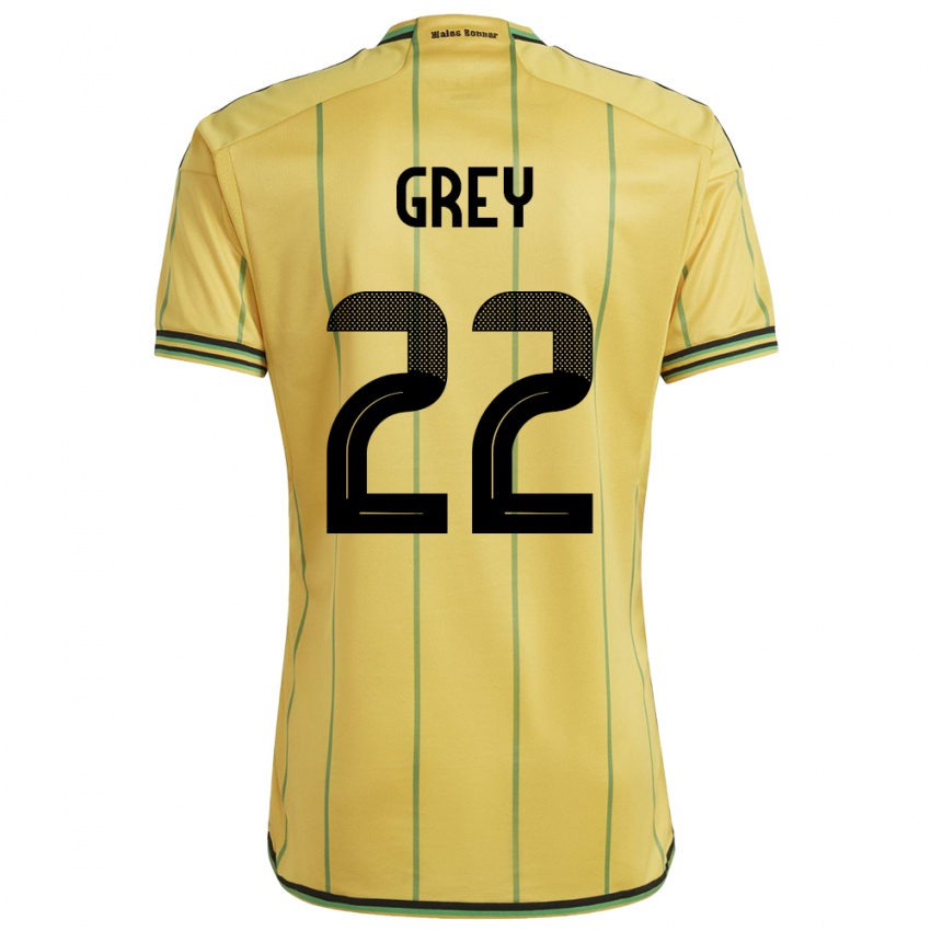 Dámské Jamajka Mireya Grey #22 Žlutá Domů Hráčské Dresy 24-26 Dres