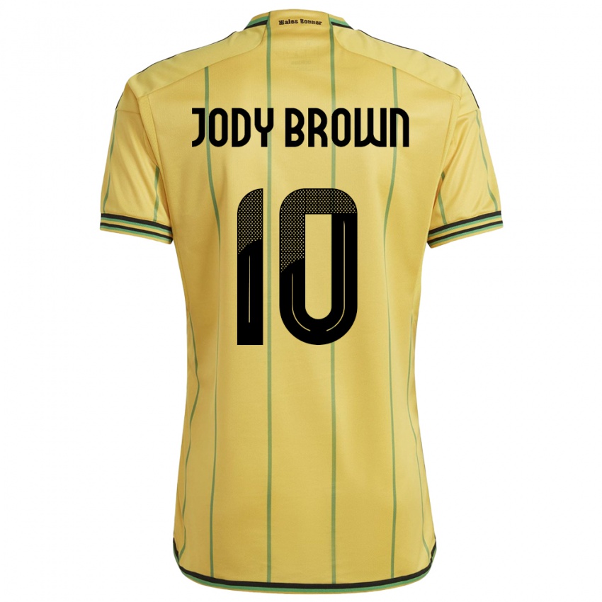 Dámské Jamajka Jody Brown #10 Žlutá Domů Hráčské Dresy 24-26 Dres