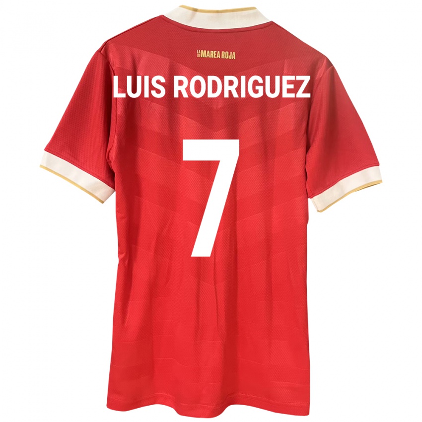 Dámské Panama José Luis Rodríguez #7 Červené Domů Hráčské Dresy 24-26 Dres