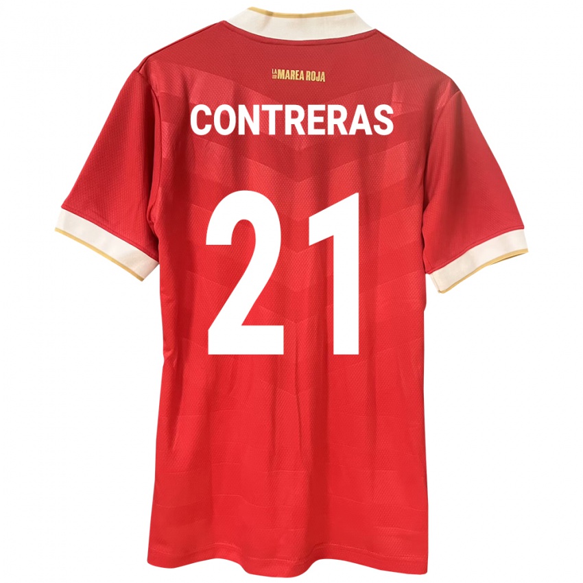 Dámské Panama Davis Contreras #21 Červené Domů Hráčské Dresy 24-26 Dres