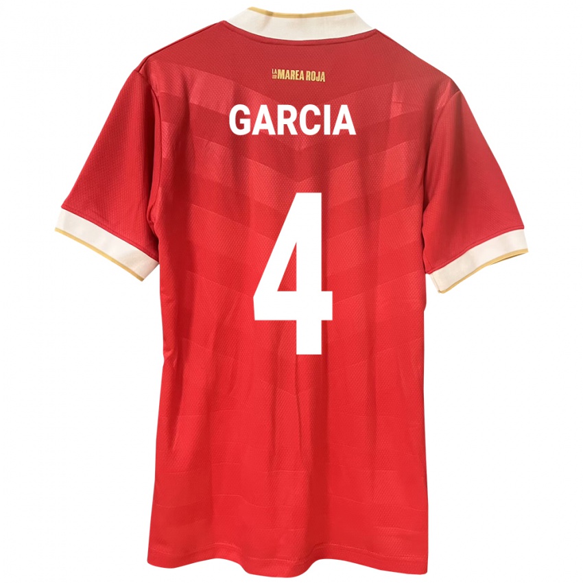 Dámské Panama Giancarlos García #4 Červené Domů Hráčské Dresy 24-26 Dres