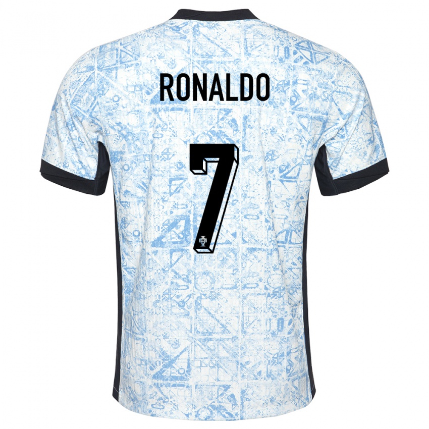 Dámské Portugalsko Cristiano Ronaldo #7 Krémově Modrá Daleko Hráčské Dresy 24-26 Dres