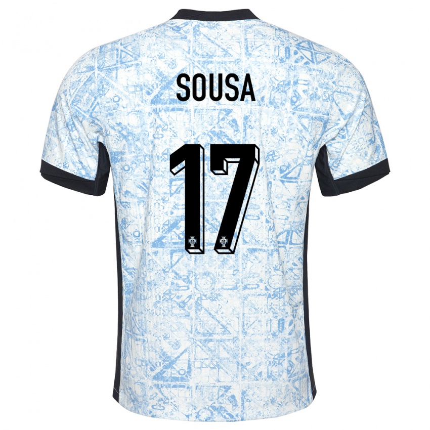 Dámské Portugalsko Vasco Sousa #17 Krémově Modrá Daleko Hráčské Dresy 24-26 Dres