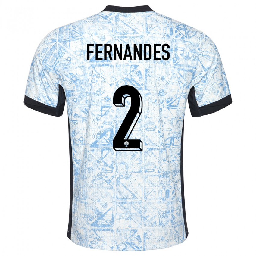 Dámské Portugalsko Martim Fernandes #2 Krémově Modrá Daleko Hráčské Dresy 24-26 Dres
